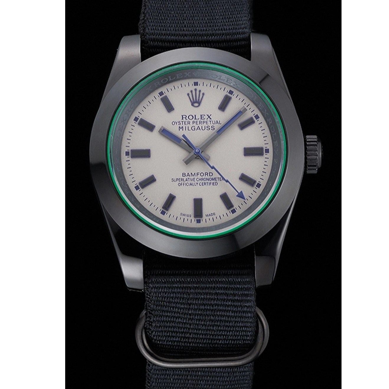 Good Copy Rolex Watches Bamford Nylon Milgauss Strap Black 622000 Rolex 0815